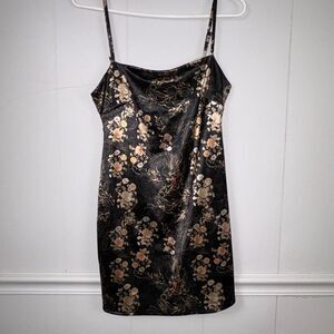 Urban Outfitters Black Floral Mini Dress